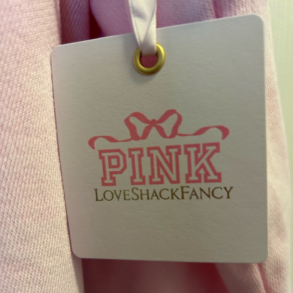 VS PINK X LOVESHACKFANCY Pink Lollipop LG FULL-ZIP SWEATSHIRT LIMITED ED nwt - Picture 4 of 5
